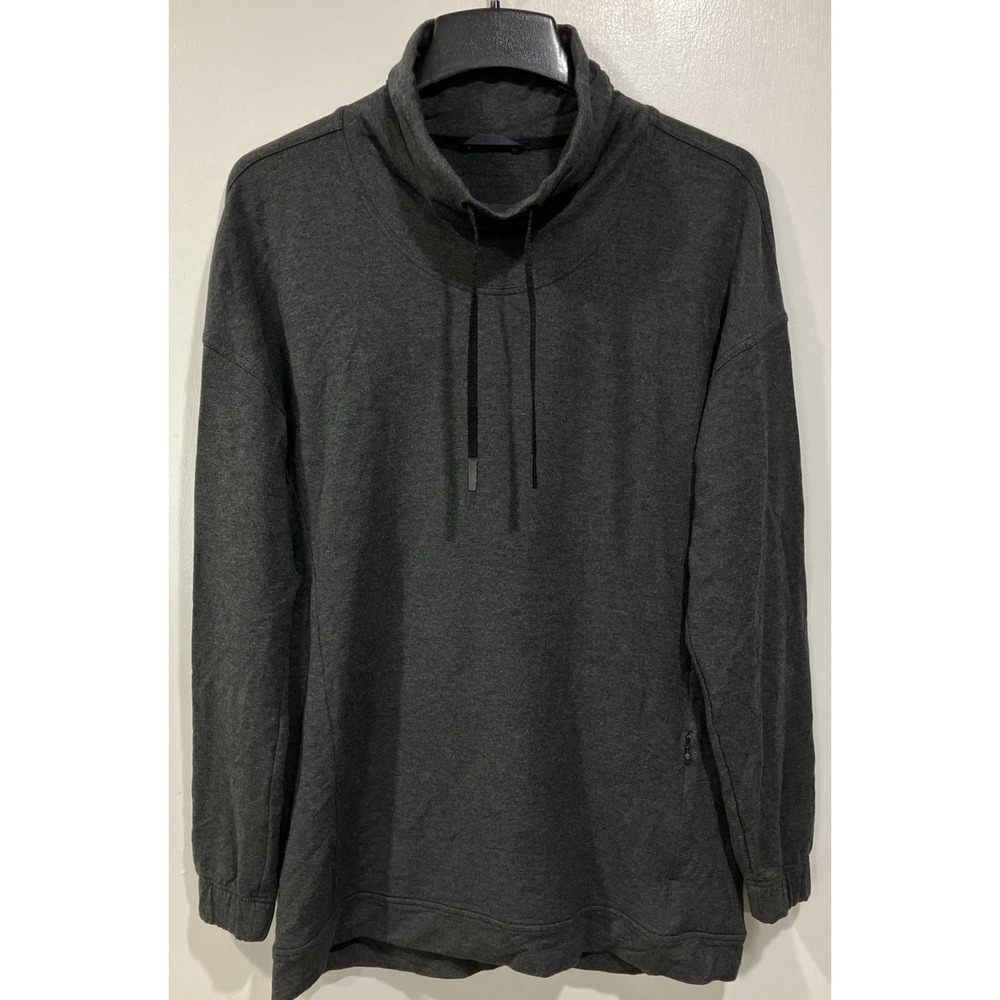 Lululemon Twisted & Tucked Long Sleeve Heathered Mod Black Size 10 W3BAOS